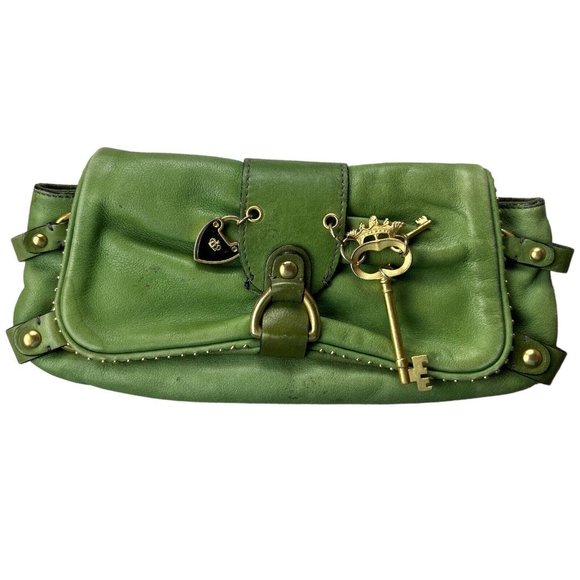 Juicy Couture Handbags - Vintage Juicy Couture Clutch Bag Green Leather